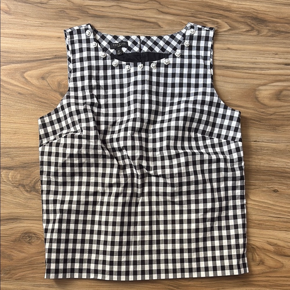 J. Crew Black and White Boxy Tank Top